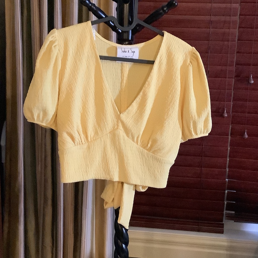 Sabo Skirt Sunny Yellow Wrap Blouse